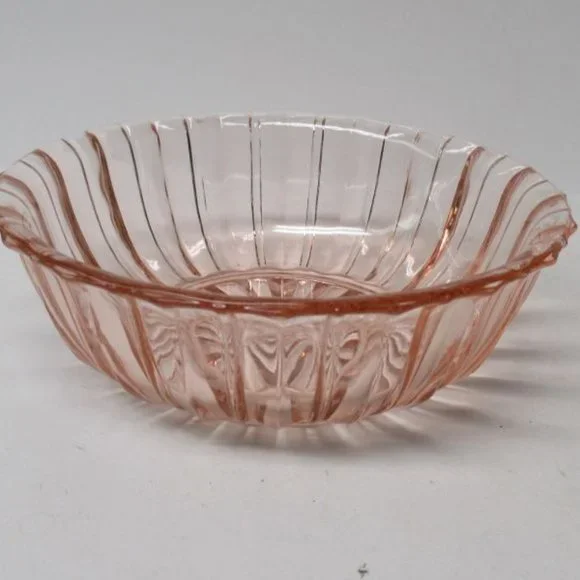 Hocking Depression Glass Pink FORTUNE 5 1/4 Inch Cereal Bowl - Picture 2 of 4